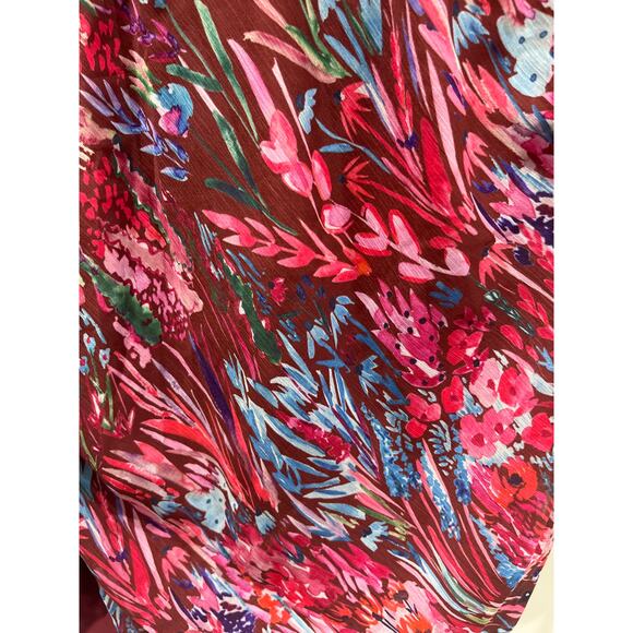 Amanda Uprichard Amani Long Sleeve Mini Dress in Bloom Sz L - Picture 7 of 9